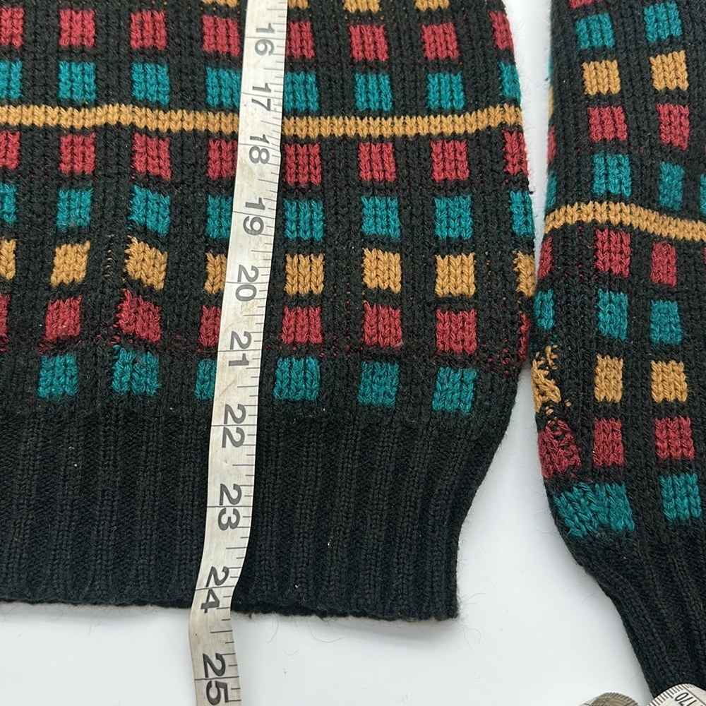 ⭐️Vintage Edison Knitwear Multicolor Patterned Men's Sweater small unisex (A96) - Picture 6 of 7
